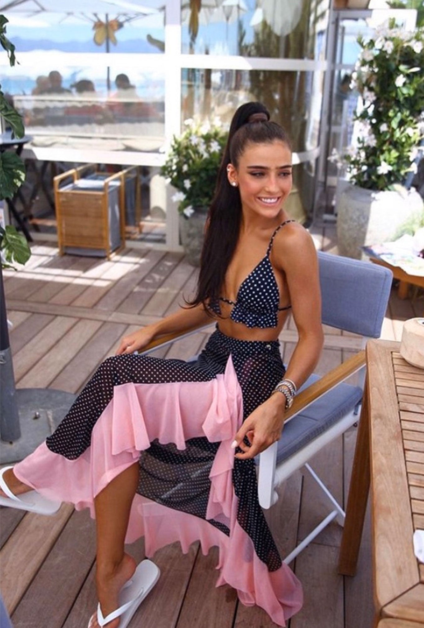 Polka Dots Mesh Skirt - Luxy Beachwear